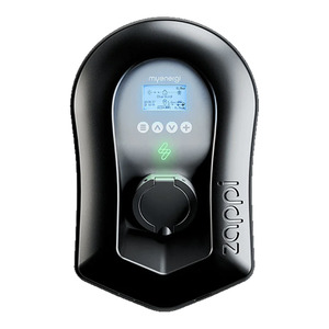 myenergi zappi 22kw 3-phase untethered black ev charger
