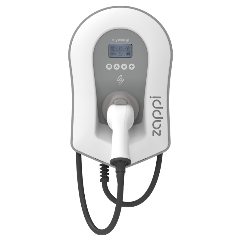 MYENERGI 6.5M ZAPPI 2.1 SINGLE PHASE 7KW CABLE WHITE TETHERED