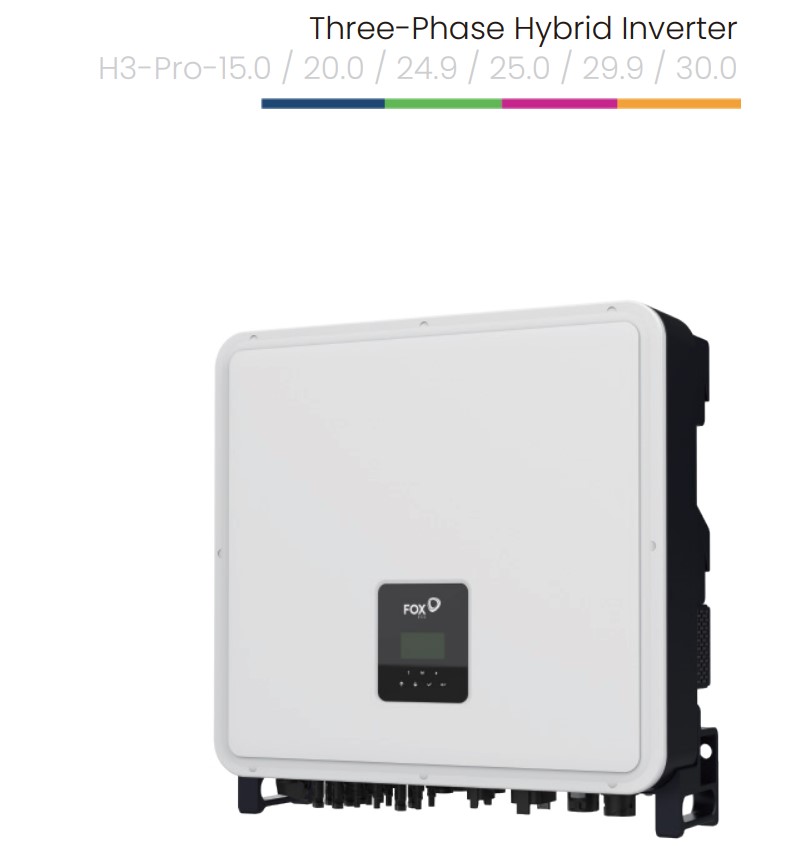 FOX ESS H3 Pro 30.0kW Hybrid / AC / Three Phase Inverter